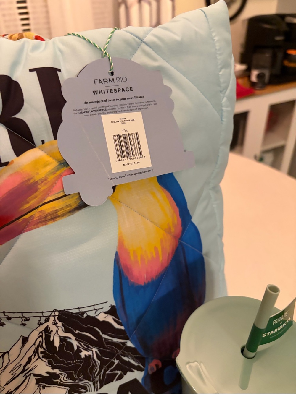 FARM Rio White Space Tote Bag with Toucan Print Bundle - Picture 4 of 5
